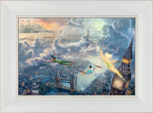 Load image into Gallery viewer, Personalized Canvas Tinker Bell and Peter Pan Fly to Neverland
