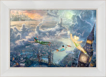 Load image into Gallery viewer, Personalized Canvas Tinker Bell and Peter Pan Fly to Neverland
