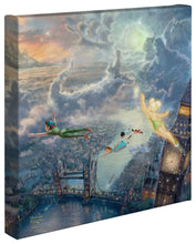 Load image into Gallery viewer, Tinker Bell and Peter Pan Fly to Neverland - 14&quot; x 14&quot; Gallery Wrapped Canvas 51152
