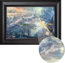 Load image into Gallery viewer, Tinker Bell and Peter Pan Fly to Neverland - 17&quot; x 23&quot; Personalized Canvas 97557
