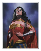 Load image into Gallery viewer, a woman standing next to a brown vase 
